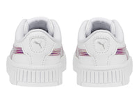 Tenis PUMA Carina 2.0 Holo Blanco y Plata para Niña