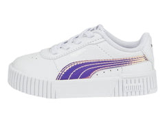 Tenis PUMA Carina 2.0 Holo Blanco y Plata para Niña