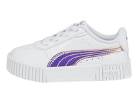 Tenis PUMA Carina 2.0 Holo Blanco y Plata para Niña