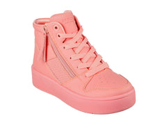 Tenis Skechers Court High Color Coral para Niña