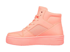 Tenis Skechers Court High Color Coral para Niña