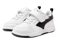 Tenis PUMA Rebound V6 Lo Blanco y Negro para Niño