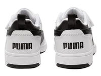 Tenis PUMA Rebound V6 Lo Blanco y Negro para Niño