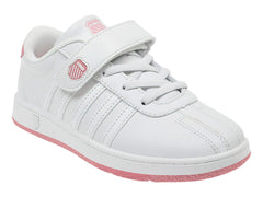 Tenis K-Swiss West Court Blanco y Coral para Niña