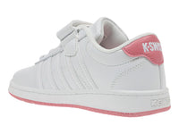 Tenis K-Swiss West Court Blanco y Coral para Niña