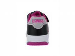 Tenis K-SWISS Blanco Negro Fucsia para Niña