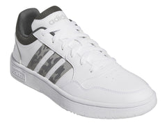 Tenis Adidas Hoops 3.0 Blanco y Gris para Hombre