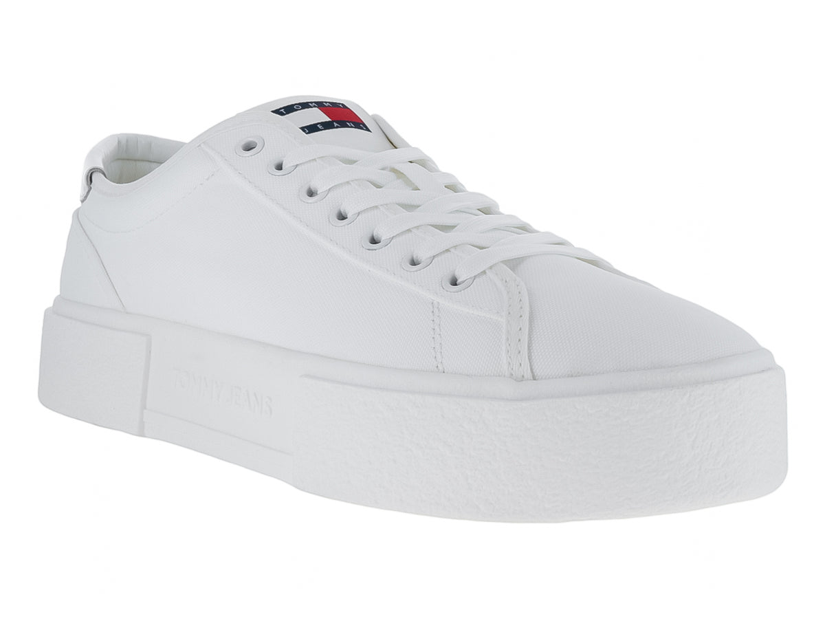 Tenis Tommy Hilfiger Foxing Flatform Color Ecru para Mujer