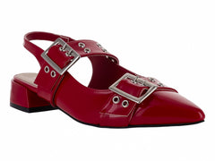 Zapatos Slingback de Charol Rojo Lady Paulina para Mujer