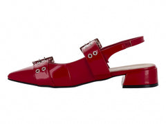 Zapatos Slingback de Charol Rojo Lady Paulina para Mujer