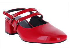 Zapatillas Lady Paulina Charol Rojo para Mujer