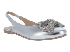 Zapatos Flats Ballerina Luna Rosa Color Plata para Mujer