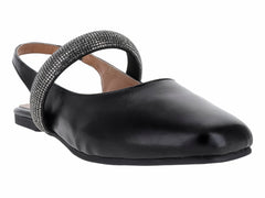 Zapatos Planos Luna Rosa Negros para Mujer