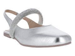 Zapatos Planos Luna Rosa Color Plata para Mujer
