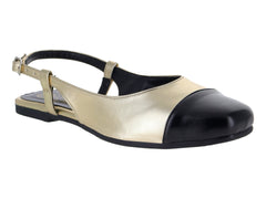 Zapatos Ballerinas Luna Rosa Oro y Negro para Mujer