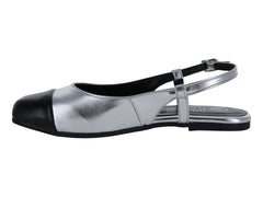 Zapatos Planos Luna Rosa Plata y Negro para Mujer