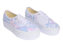 Tenis Vans Authentic Stackform Blanco Floral para Mujer