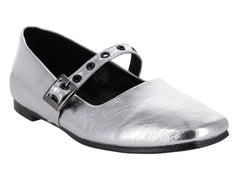 Zapatos Planos Luna Rosa Plata para Mujer