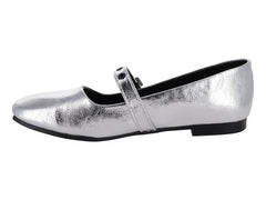 Zapatos Planos Luna Rosa Plata para Mujer