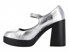 Zapato de Tacón Plata Nomadas para Mujer