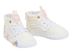 Tenis Vans Sk8-Hi Zip Flower Blanco Hueso para Niña