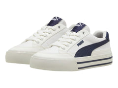 Tenis PUMA Court Classic Vulc Blanco y Azul para Niño