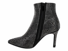 Botines ROZE Negros Brillantes para Mujer