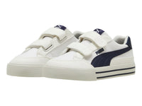 Tenis PUMA Court Classic Blanco y Azul Marino para Niño