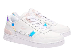 Tenis Lacoste T-Clip Blanco y Rosa para Mujer