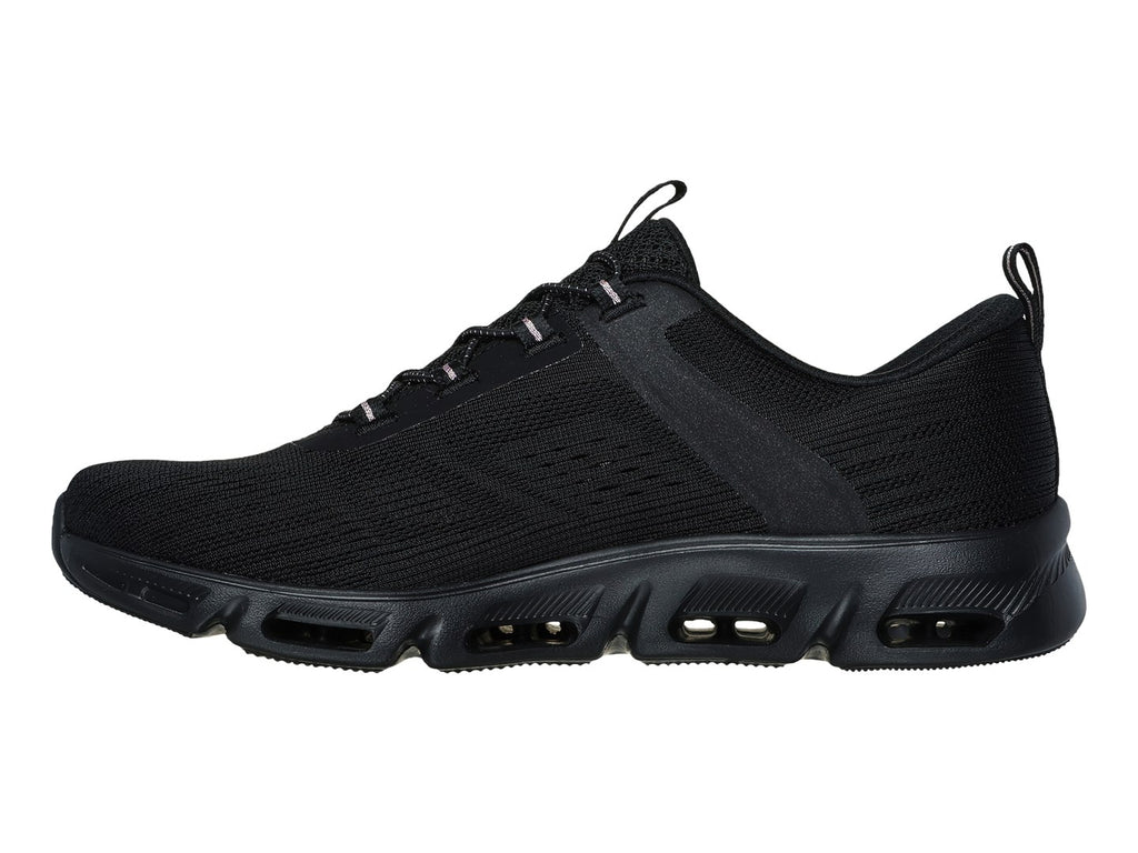 Tenis Skechers Glide Step Gratify Negro con Oro para Mujer