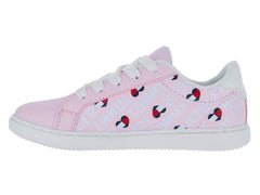 Tenis Tommy Hilfiger Iconic Court Rosa y Blanco para Niña