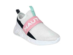 Tenis Nautica Fallon Blanco y Rosa para Niña