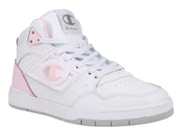 Tenis Champion 5 on 5 Hi Blanco y Rosa para Niña