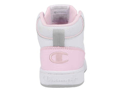 Tenis Champion 5 on 5 Hi Blanco y Rosa para Niña