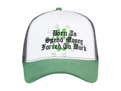 Gorra JC Hats Spend Money Blanco y Verde para Hombre