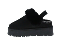 Pantuflas Furor Plataforma Negro para Mujer