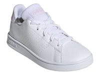 Tenis Adidas Advantage K Blanco y Rosa para Niña