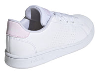 Tenis Adidas Advantage K Blanco y Rosa para Niña