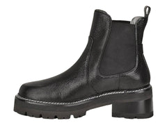Botas Cuadra de Piel de Venado Negro para Mujer