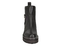 Botas Cuadra de Piel de Venado Negro para Mujer