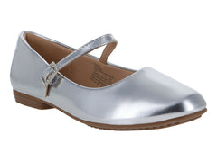 Zapatos Planos Ballerina Roze Color Plata para Mujer