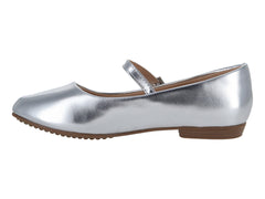 Zapatos Planos Ballerina Roze Color Plata para Mujer