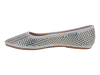 Zapatos Ballerinas Plata con Brillos Roze para Mujer