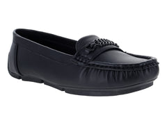Mocasines Driver Roze Negro para Mujer