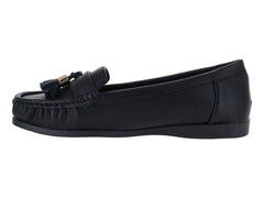 Zapato Mocasín Driver Roze Negro para Mujer