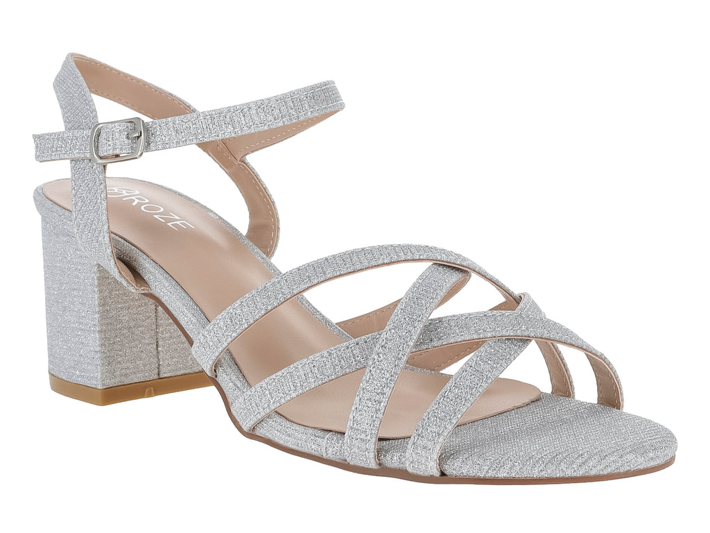 Zapatillas Roze Plateado Abierta 24I582 Para Mujer