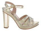Zapatillas Sary Metalico Oro 5147 Para Mujer