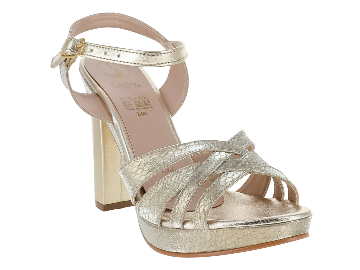 Zapatillas Sary Metalico Oro 5147 Para Mujer