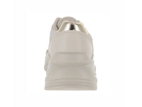 Tenis ATOK Beige Casuales con Brillos para Mujer