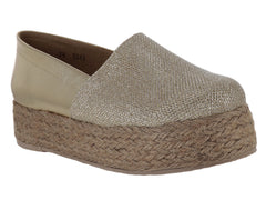 Sandalias de Cuña Luna Rosa Oro para Mujer
